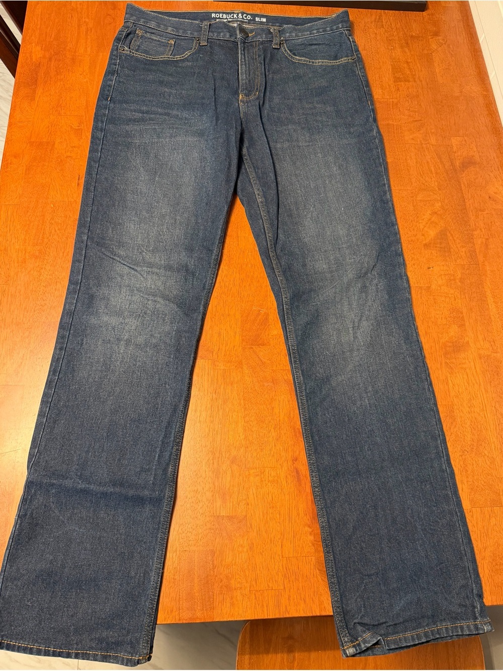 Slim Fit Men's Jeans in Dark Indigo Blue